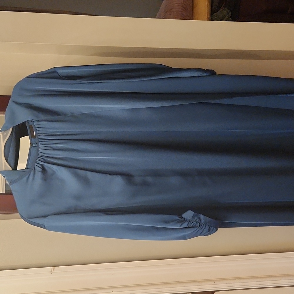 NWT Who What Wear Teal Front Bow Tie Dress